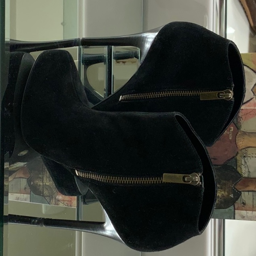 Jessica Simpson Black Suede Ankle Boots